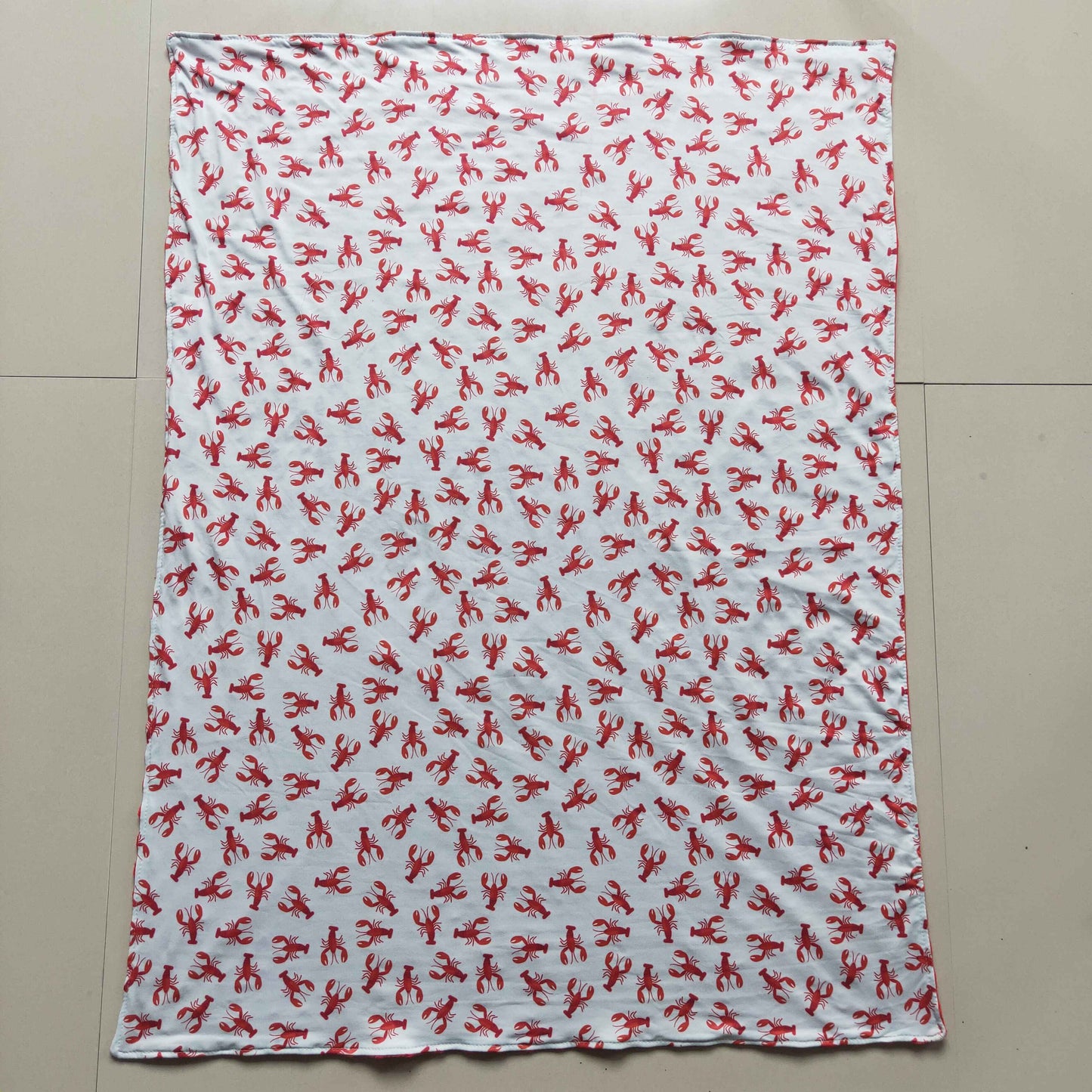 Red Lobster Print Baby‘s Blanket