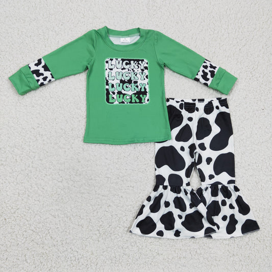 Green LUCKY Shirt Cow Outfits
