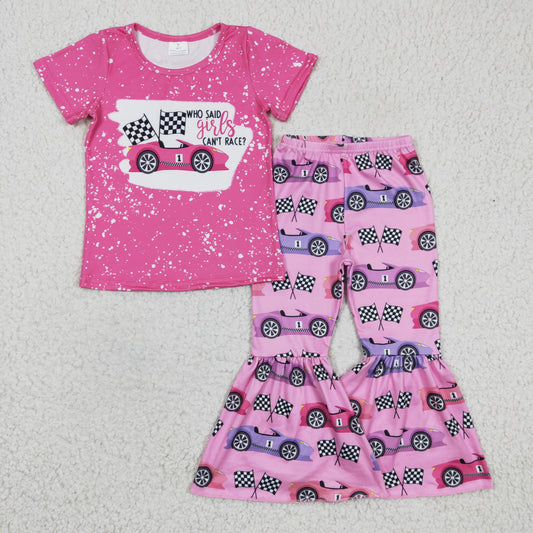 Pink Car Cartoon Girls Set