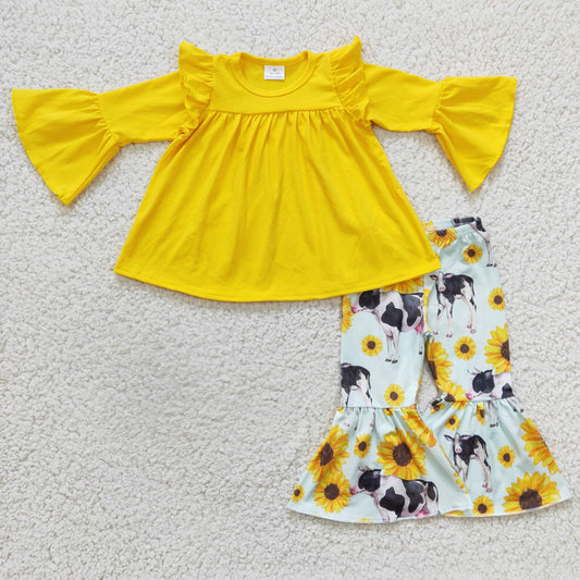 Yellow Sunflowers Girls Set