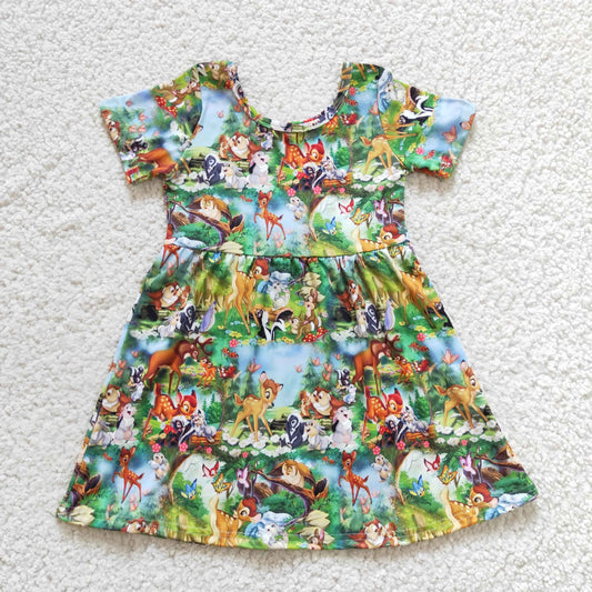 Animal Short Sleeve Skirt