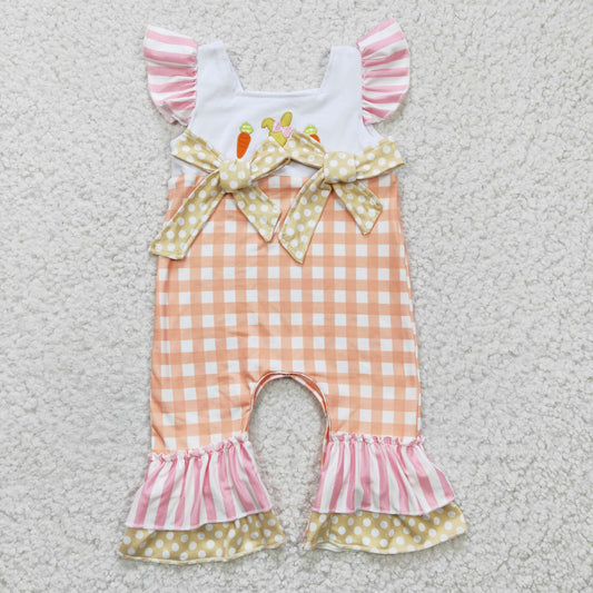 Easter Bunny Embroidered Romper