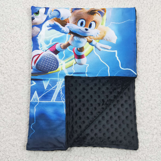 Blue Cartoon Baby's Blanket