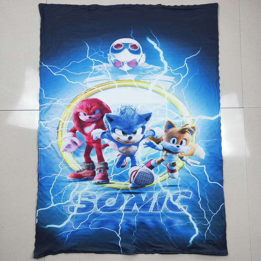 Blue Cartoon Baby's Blanket