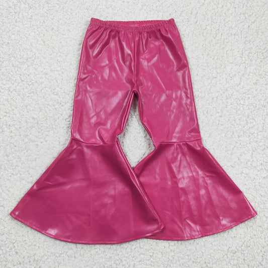 Purple leather Girls Bell Bottom