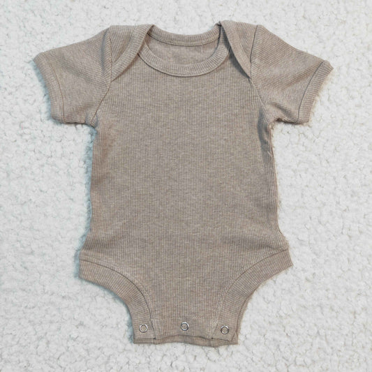 Grey Rubbed material Short Sleeve Jumpsuit