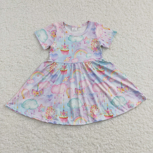 Big Skirt Purple Unicorn Rainbow