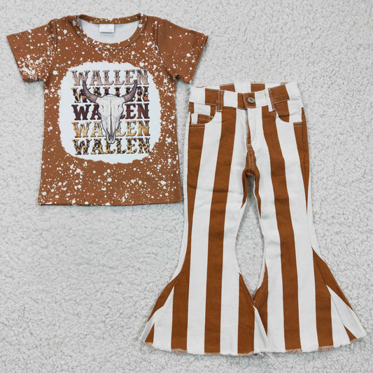 Western Cow shirt Stripe Jeans