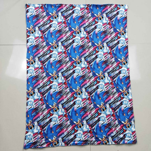 Blue Cartoon Baby‘s Blanket