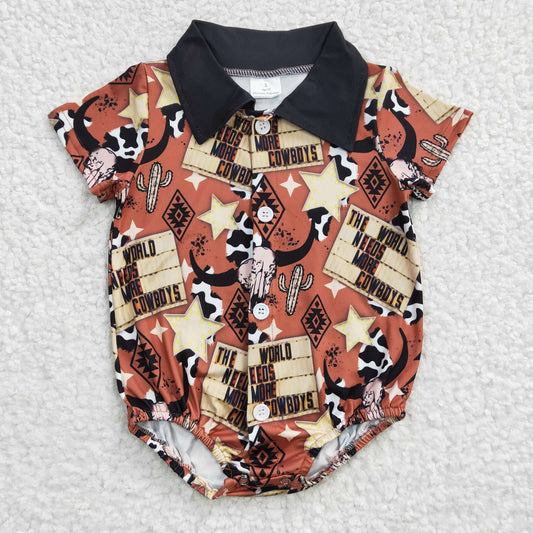 Western Cowboy Baby Romper