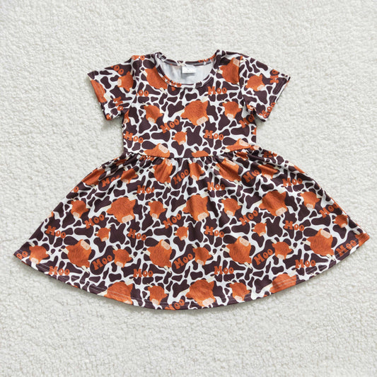 Brown Cow big skirt Boutique girls dress