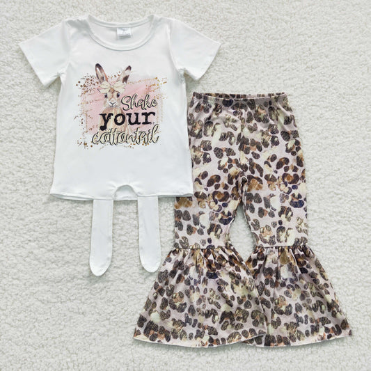 Easter Leopard Rabbit Girls Outfits