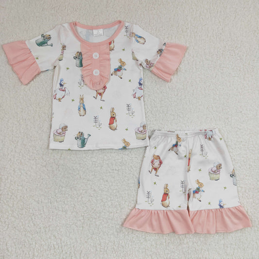 Easter Bunny Pink Girls Set