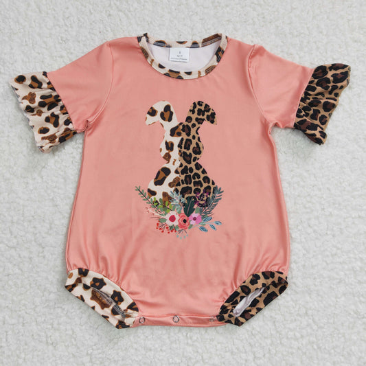 Easter Leopard baby romper