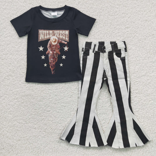 Cowboy Baby shirt + Black Stripe Jeans