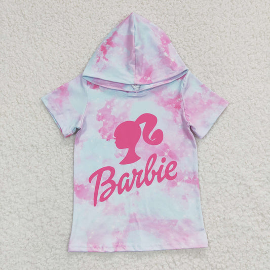 Pink Cartoon Girl's hooded