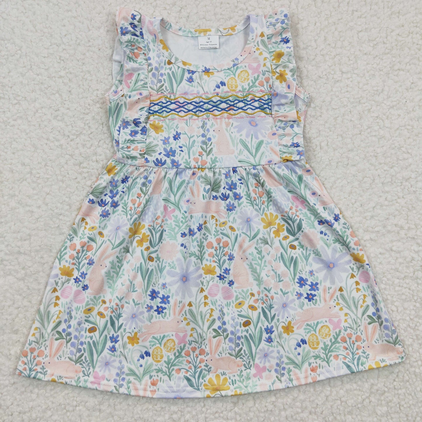Embroidery Flowers Girls Dress