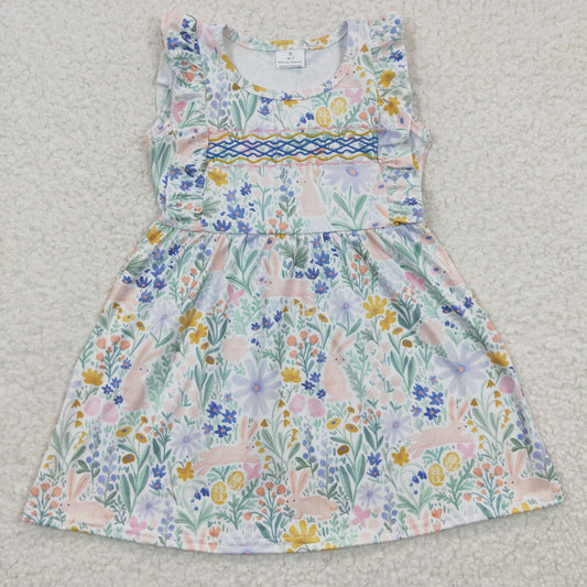 Embroidery Flowers Girls Dress