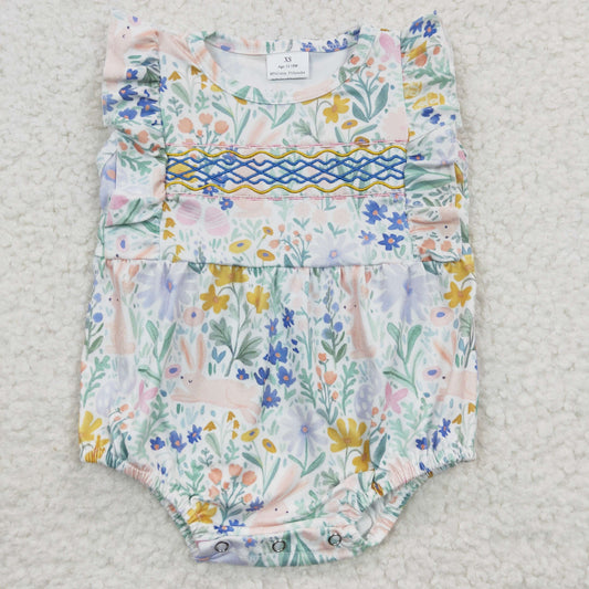 EmbroideryFloral Girls Dress Baby Romper