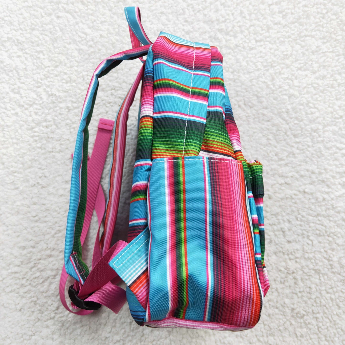 Western Blue Stripe Print BACKPACK