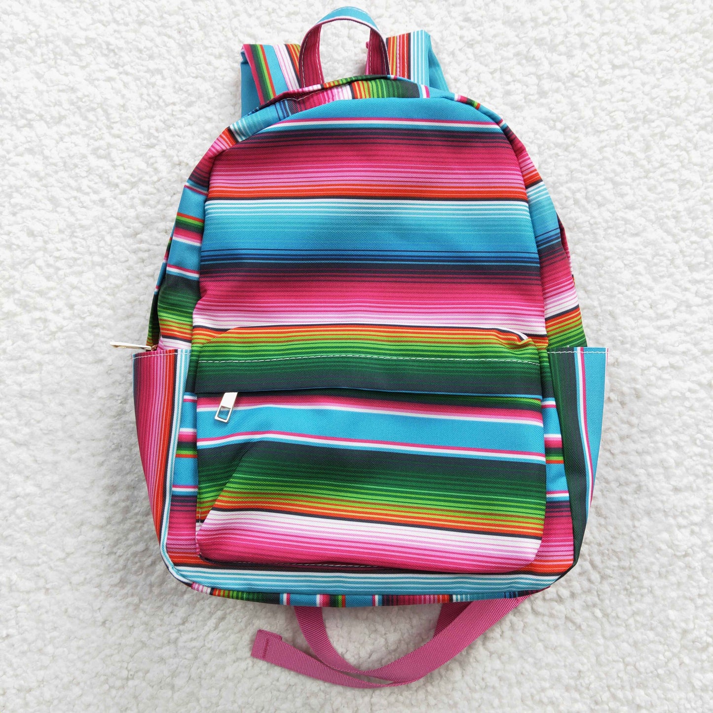 Western Blue Stripe Print BACKPACK