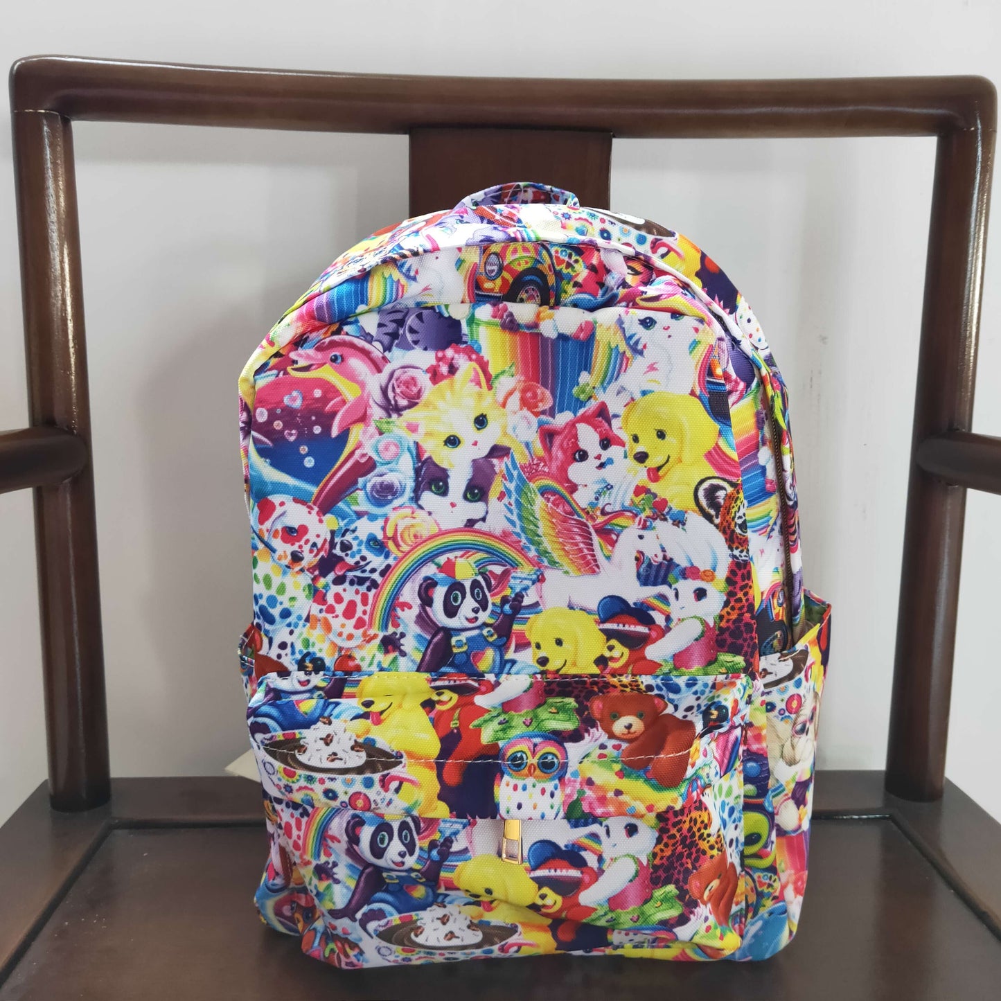 Purple Cartoon Print BACKPACK