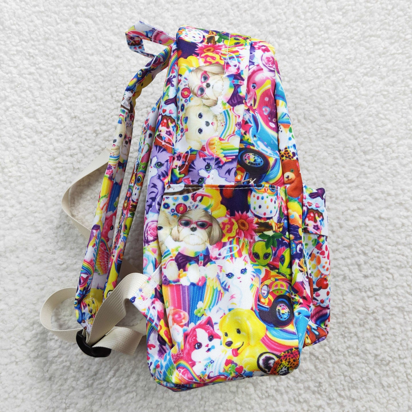 Purple Cartoon Print BACKPACK