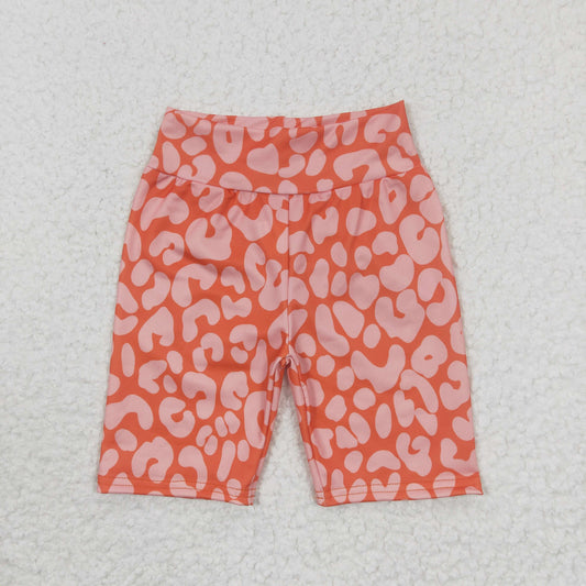 Orange Leopard Bike Shorts