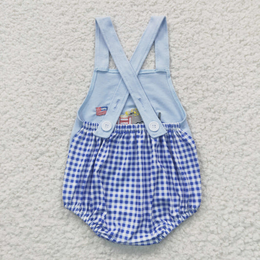 Embroidered July of 4th Baby Boy Romper