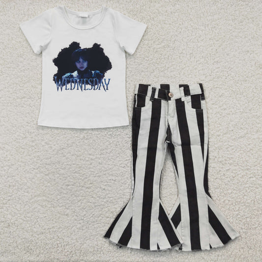 Wedesday Baby Shirt Black Stripe Jeans