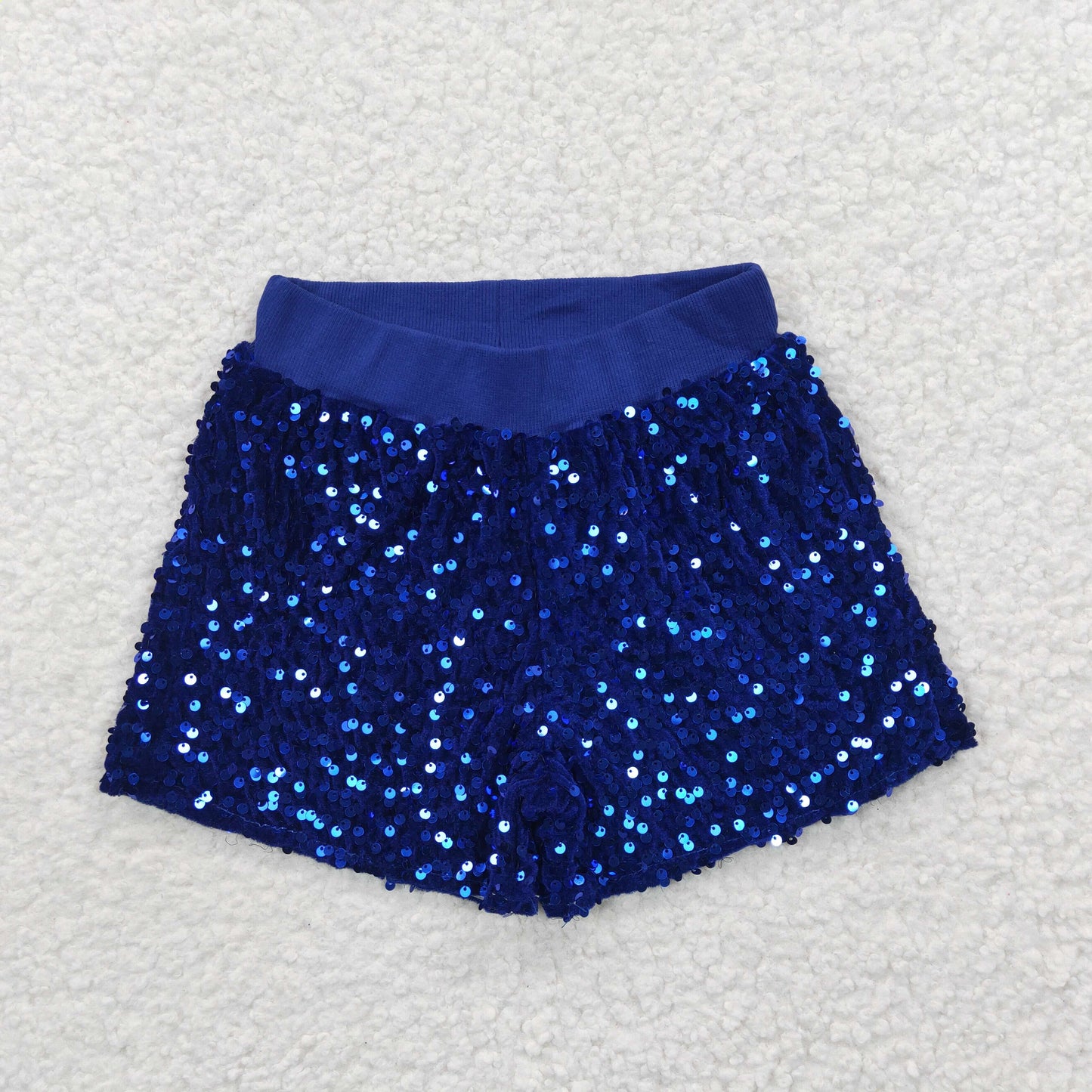 Blue Sequins Short