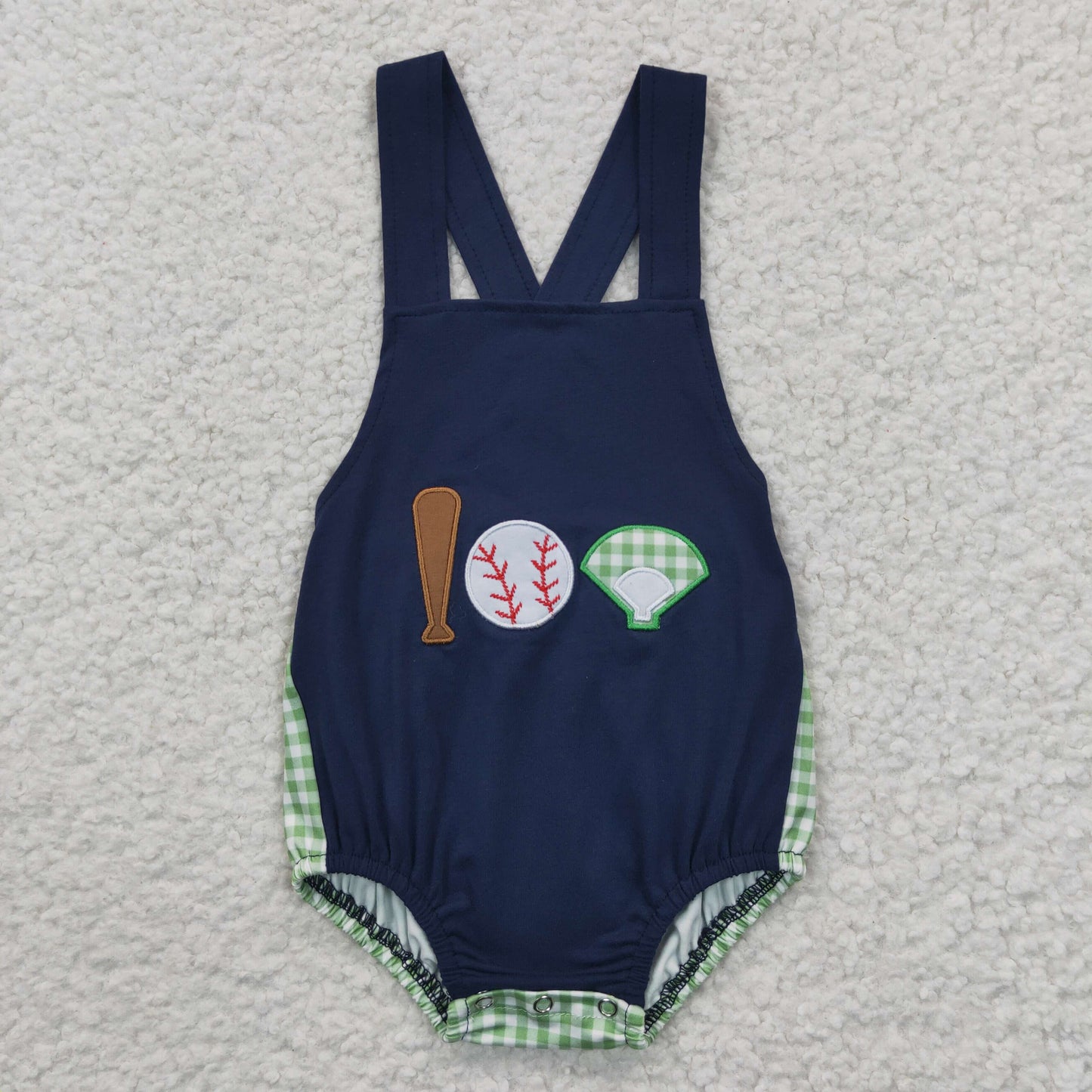 Embroidered Baseball Boy Baby Romper