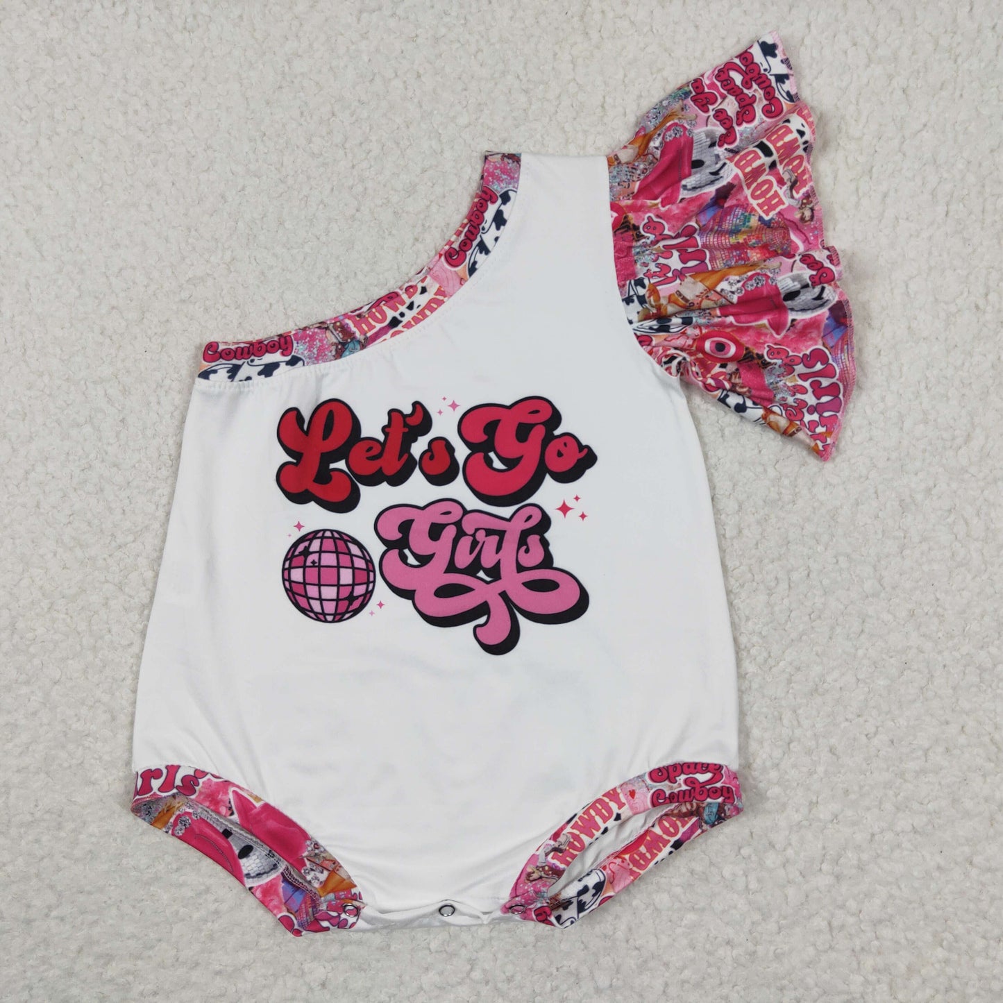 Pink Let‘s Go Baby Romper