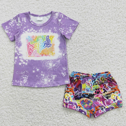 Purple Cartoon Summer Girls Set