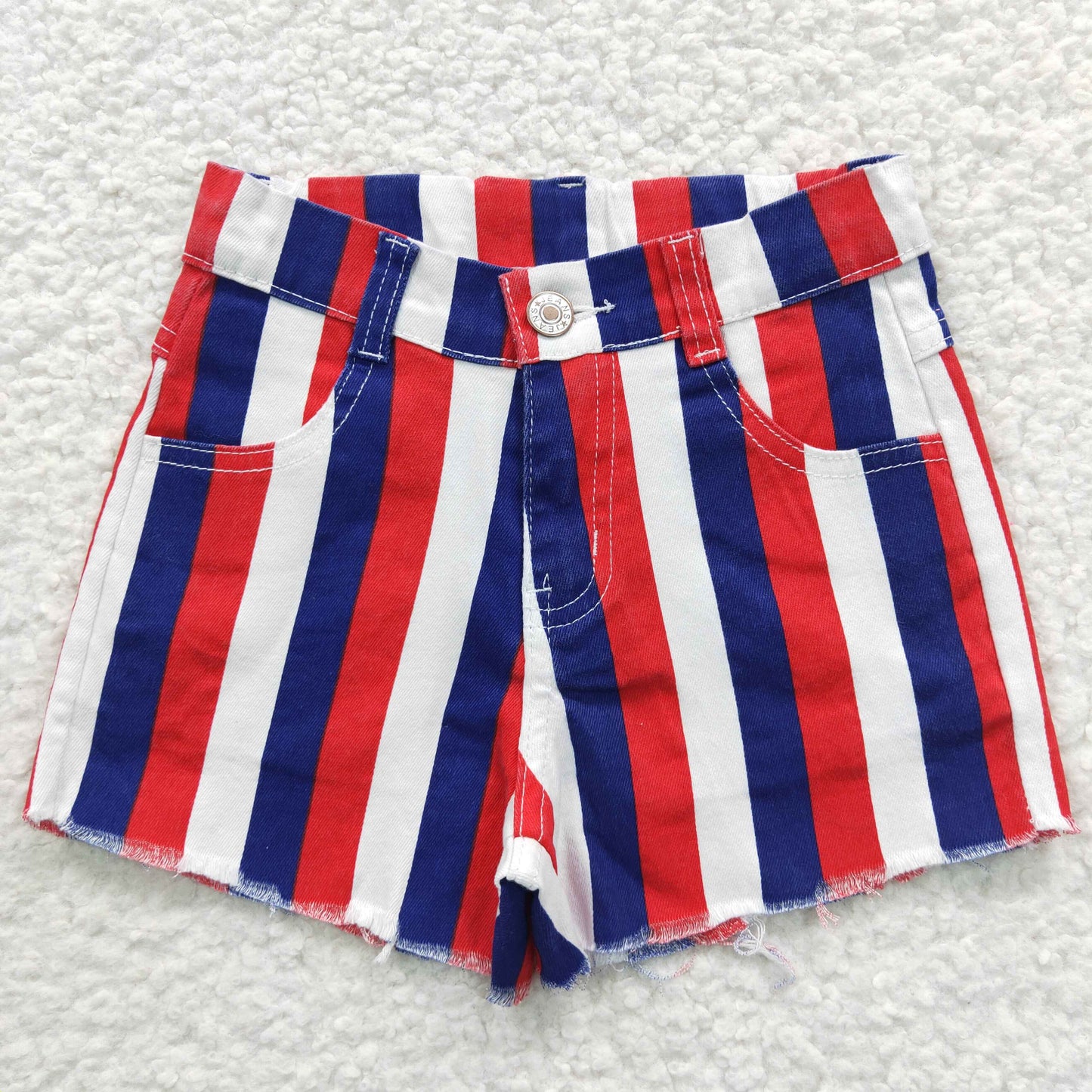 July Of 4th Red Stripe short jeans