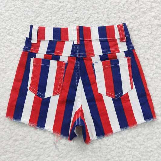 July Of 4th Red Stripe short jeans