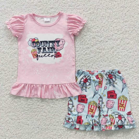 Pink Ruffle Girls Summer Set