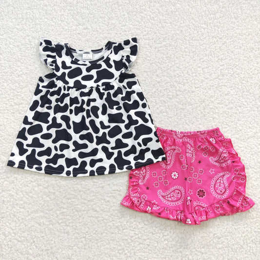 Cow Print Summer Girls Set