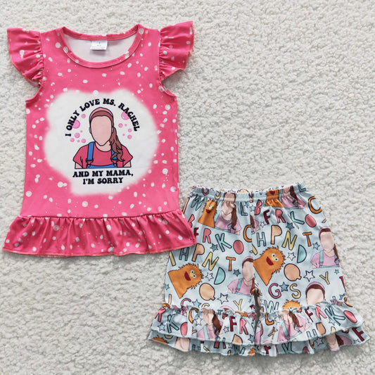 Pink Cartoon Summer Girls Set