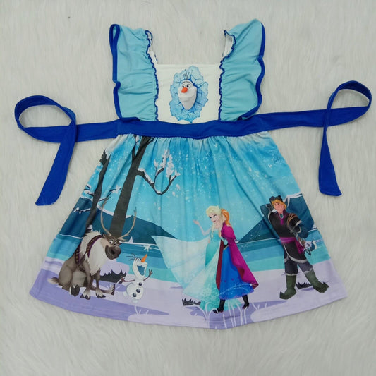 blue Cartoons Twirl Dress Boutique girls dress