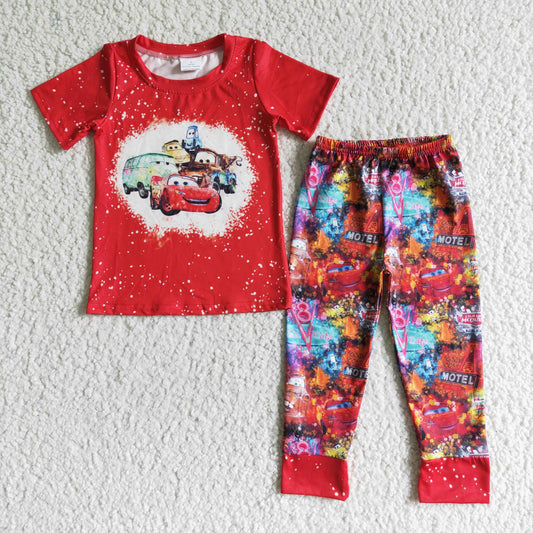 Red Cartoon Car Girls Outfits