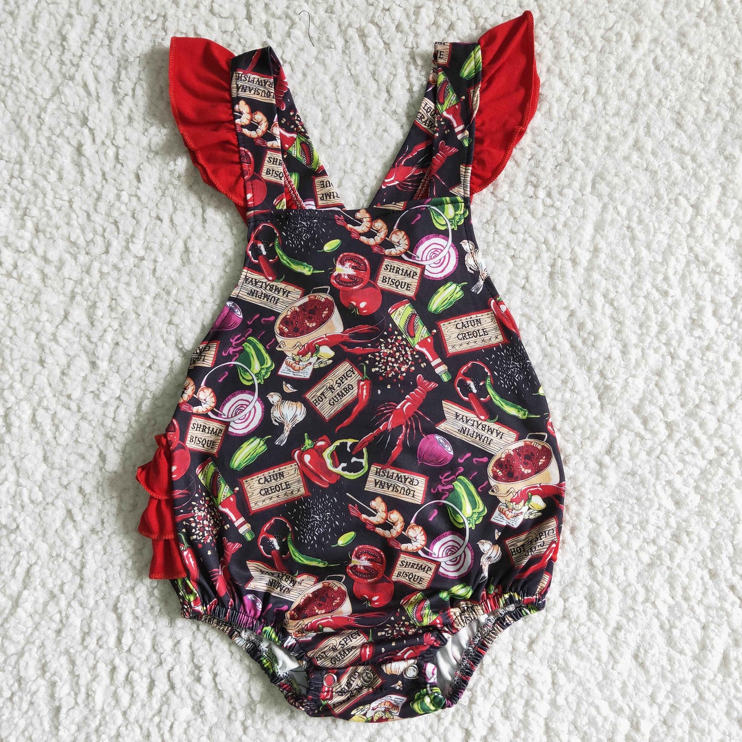 Red Lobster baby girls romper