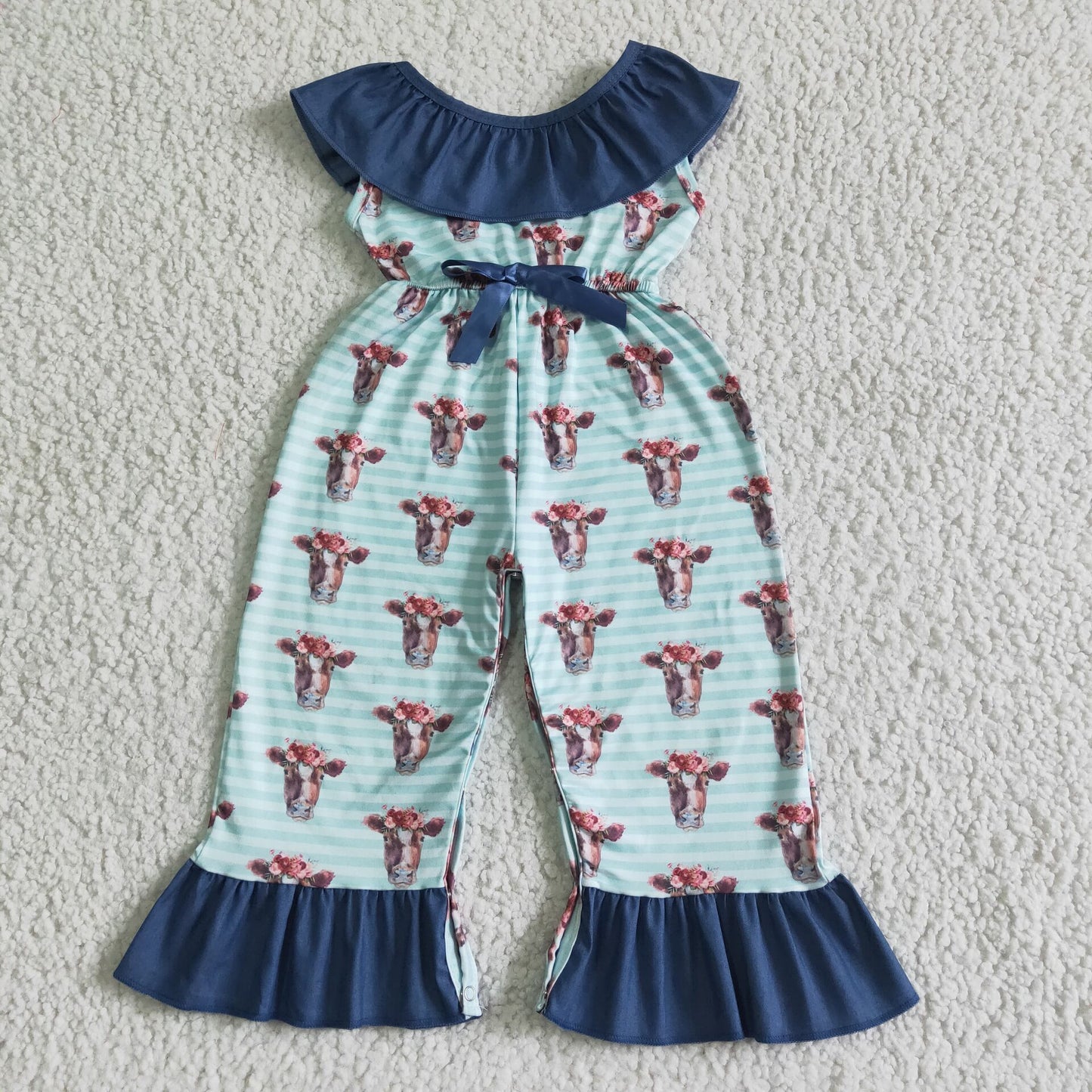 Blue Cow Jumpsuit