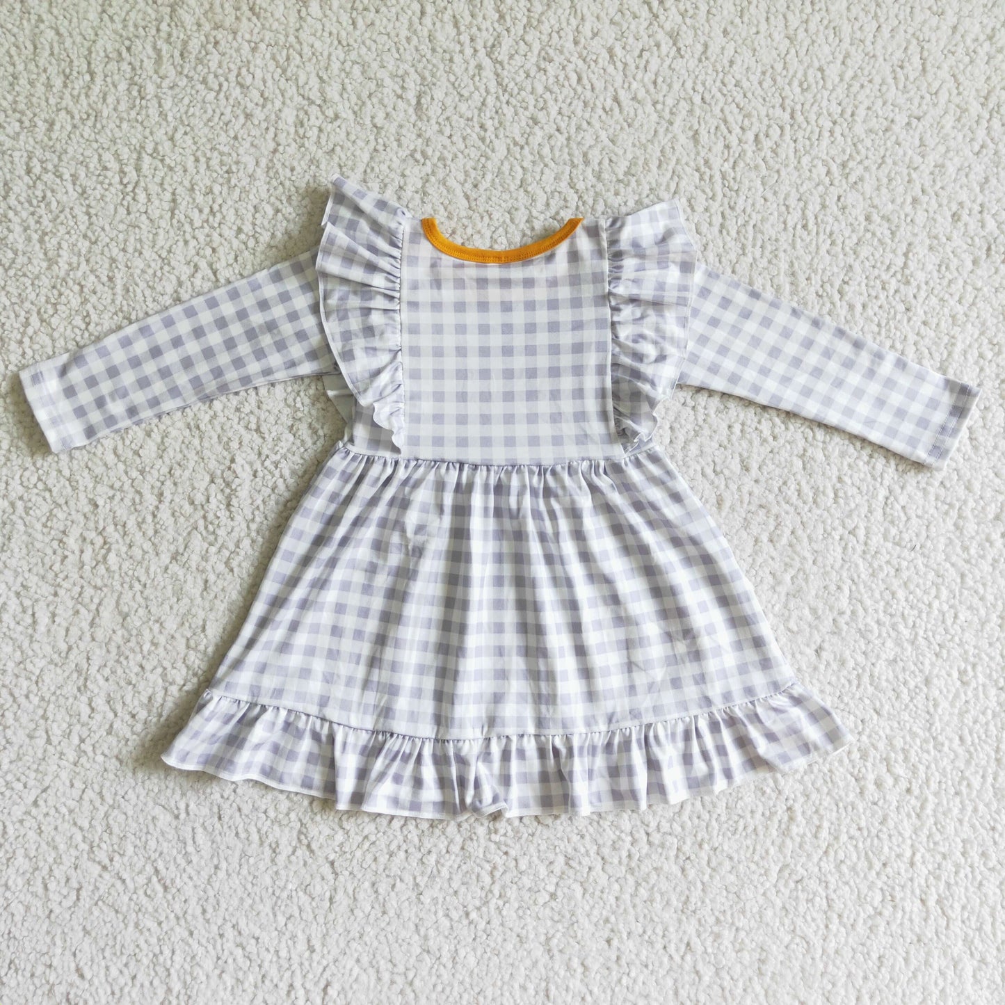Thanksgiving Plaid Turkey Girls Dress