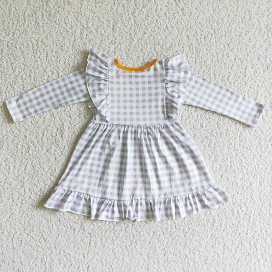 Thanksgiving Plaid Turkey Girls Dress