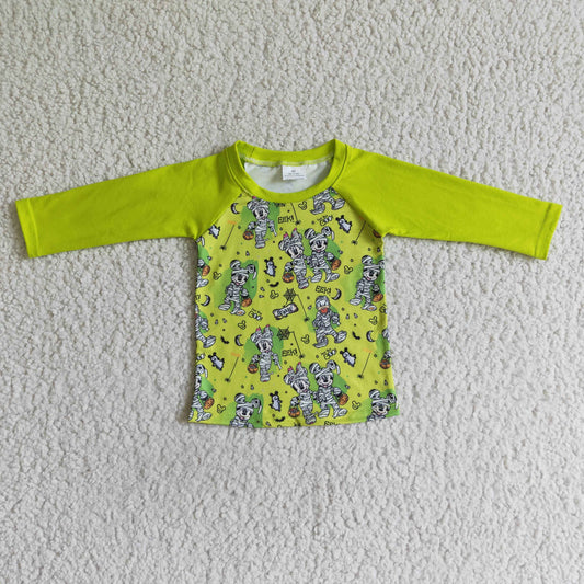 Green Cartoon Boy Shirt