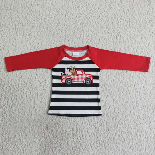 Christmas Embroidery Car Shirt