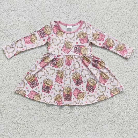 Pink Fries Girls Dress