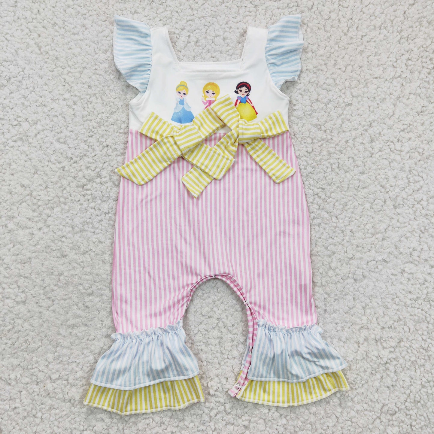 Pink Cartoon Baby Romper