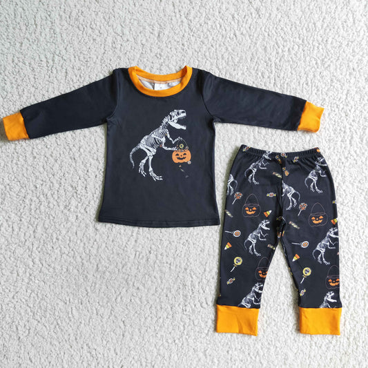 Halloween Dinosaur Pumpkin pajamas